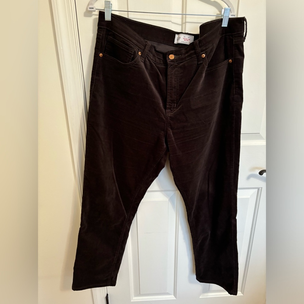 GAP women’s brown vintage slim mid rise corduroy pants Size 34 / 18 regular